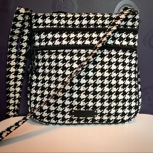 Vera Bradley Houndstooth Triple Zip Cross Body Bag